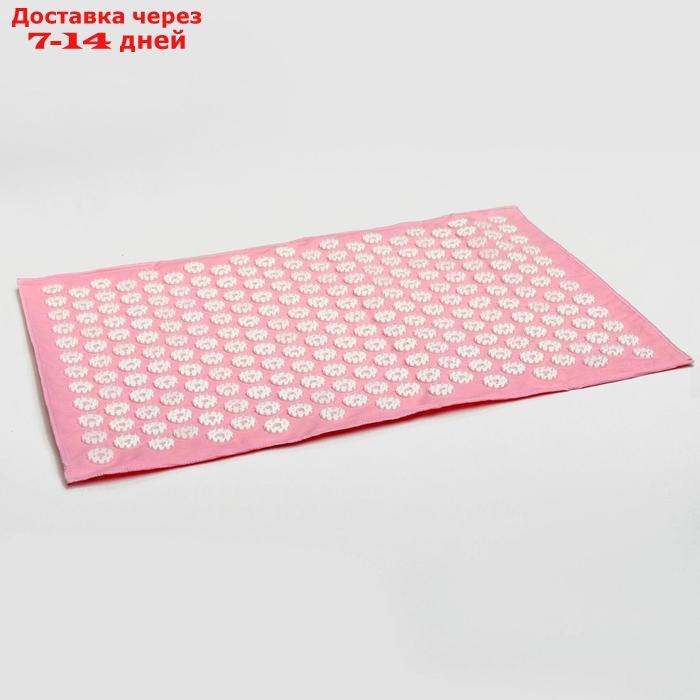 Аппликатор игольчатый "Большой коврик", 242 колючки, розовый, 41х60 см - фото 1 - id-p179671733