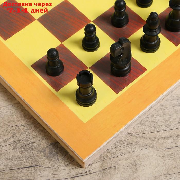 Настольная игра "Шахматы", фигуры пластик, доска дерево 34х34 см - фото 3 - id-p99888001