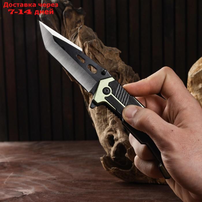 Нож складной полуавтоматический, со стропорезом 22,5см, клинок 9,3см - фото 9 - id-p184830681