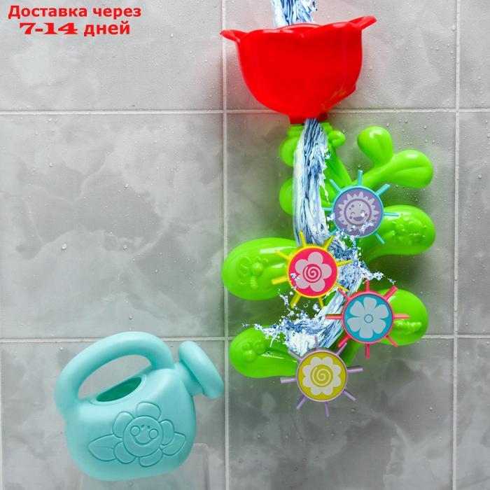 Развивающая игрушка - мельница для игры в ванной "Цветок - мельница" с лейкой