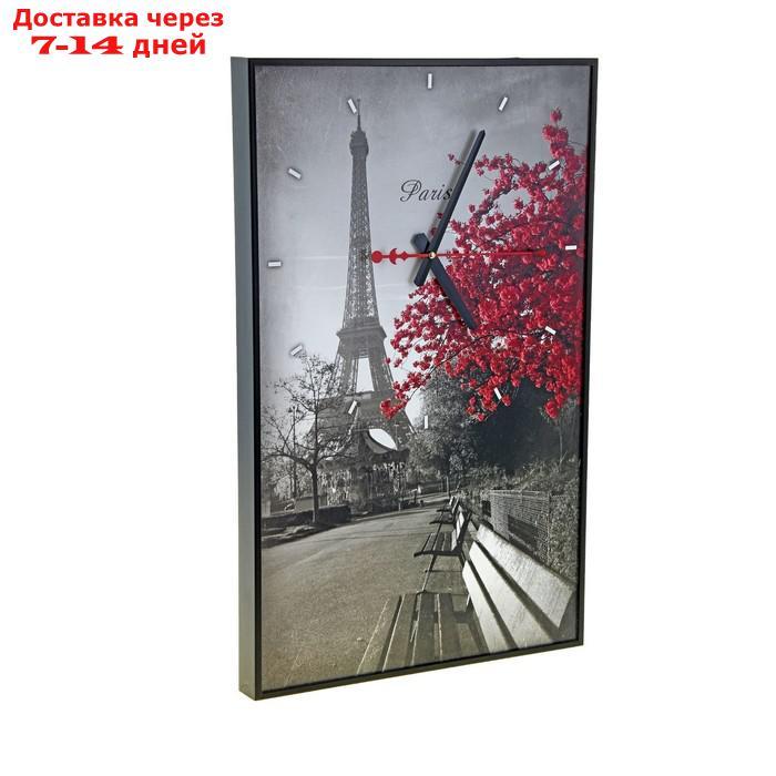 Часы настенные, серия: Город, "Цветущее дерево в Париже", 57х35х4 см, микс - фото 4 - id-p162308733