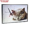 Часы настенные, серия: Животные, "Серая кошка", 57х35х4см микс, фото 4