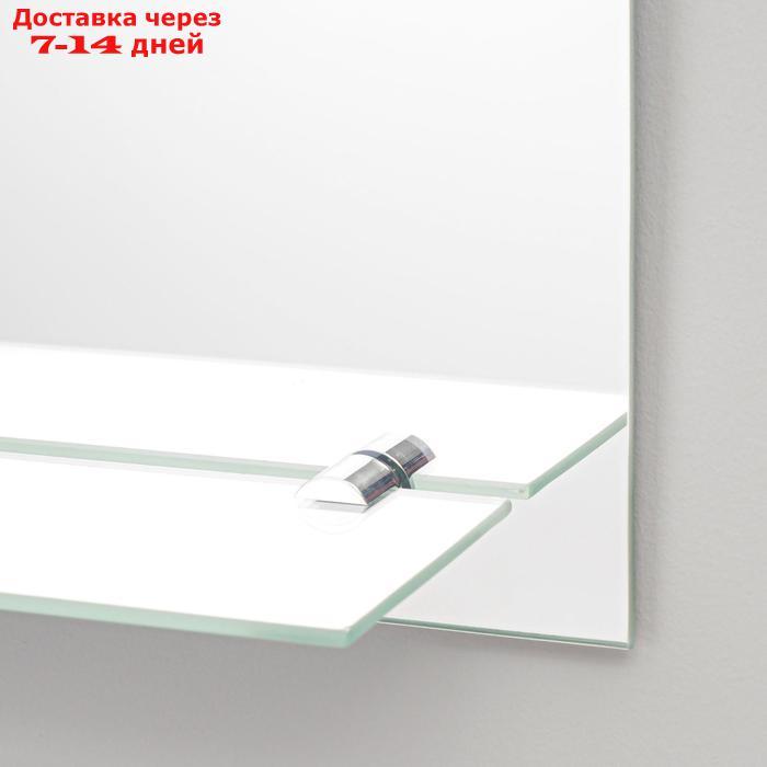Зеркало "Ромб", с пескоструйной графикой, настенное, с полочкой, 45×60 см - фото 3 - id-p185681873