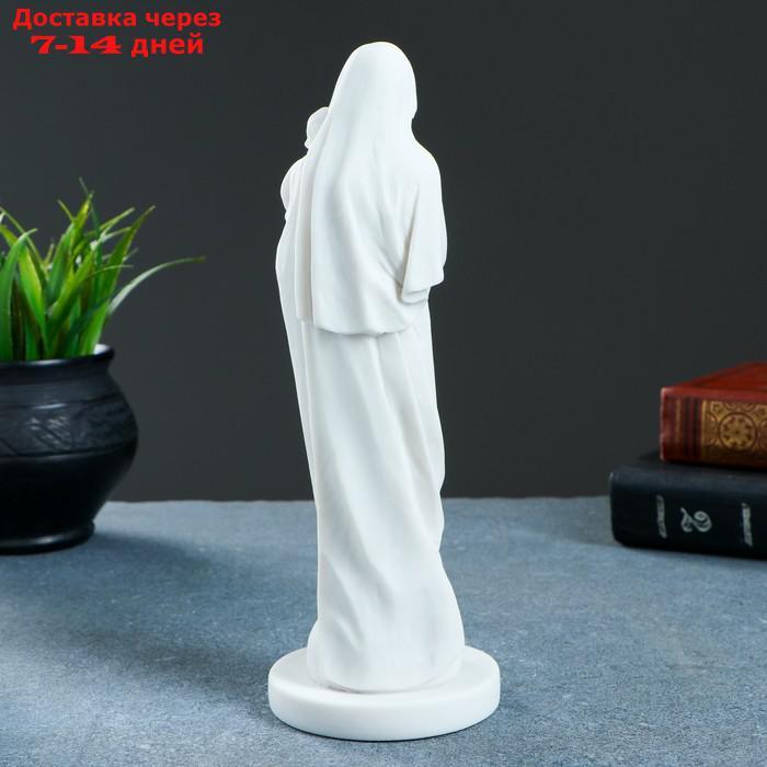 Статуэтка "Дева Мария с младенцем" 22х8см, белая / мраморная крошка - фото 3 - id-p177342155