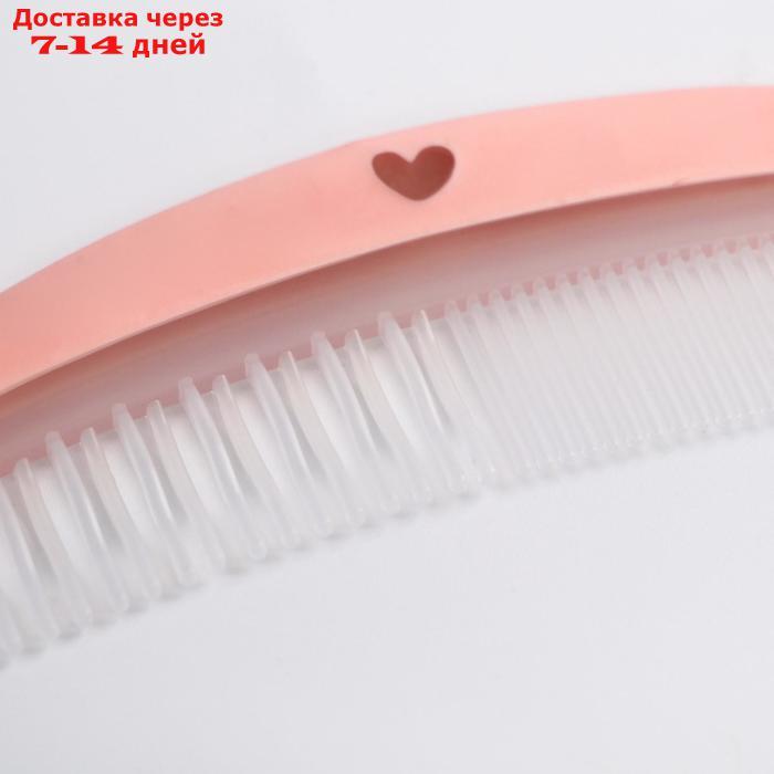 Набор для ухода за волосами "Зайка Полли", расческа и щетка, цвет розовый - фото 3 - id-p169424504
