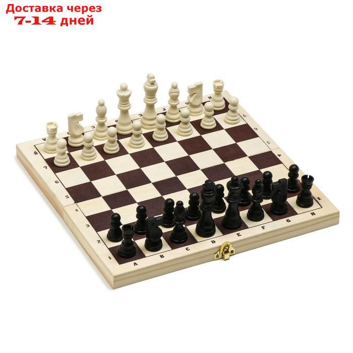 Шахматы "Белоцветчик", доска дерево 30х30 см, король h=7.8 см, пешка h=3.5 см - фото 1 - id-p176441506