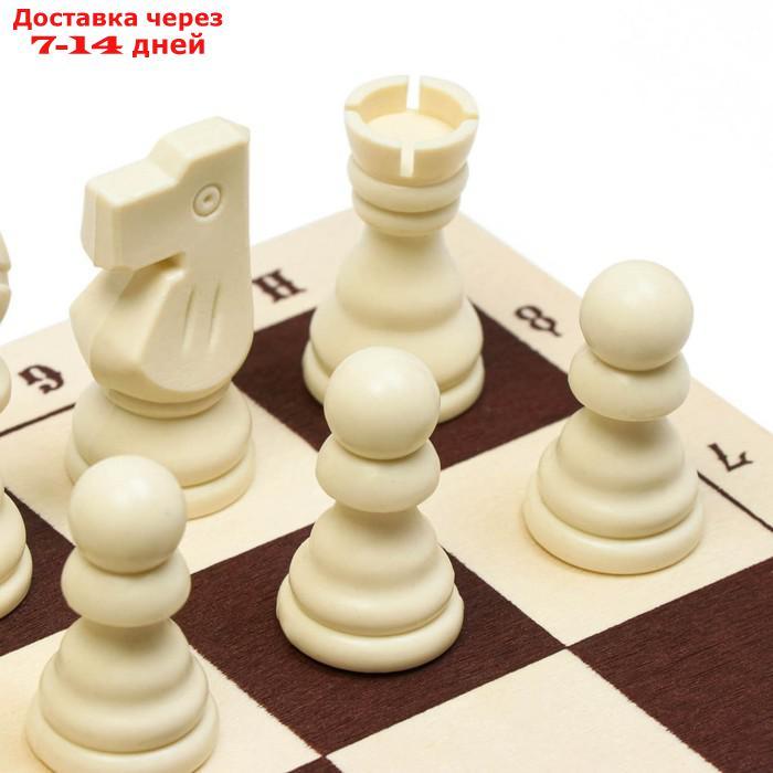 Шахматы "Белоцветчик", доска дерево 30х30 см, король h=7.8 см, пешка h=3.5 см - фото 2 - id-p176441506