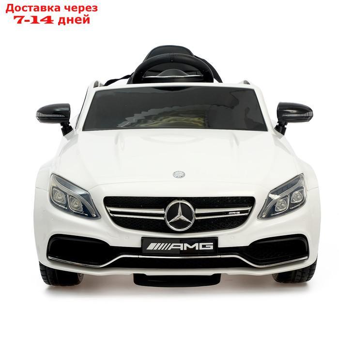 Электромобиль MERCEDES-BENZ C63 S AMG, цвет белый, EVA колеса - фото 6 - id-p155328795