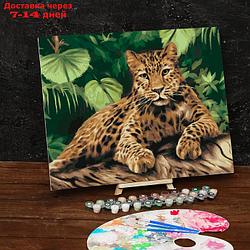 Картина по номерам на холсте с подрамником "Леопард" 40х50 см