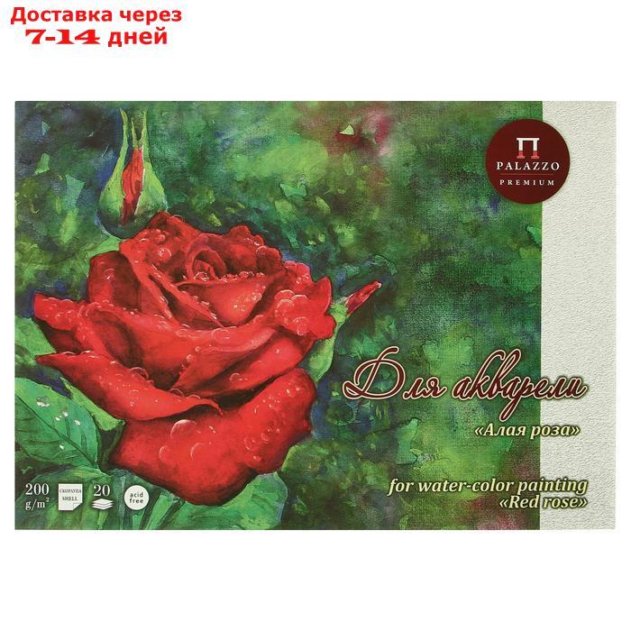 Планшет для акварели А3, 20 листов "Палаццо. Алая роза", блок 200 г/м², скорлупа - фото 2 - id-p168941913