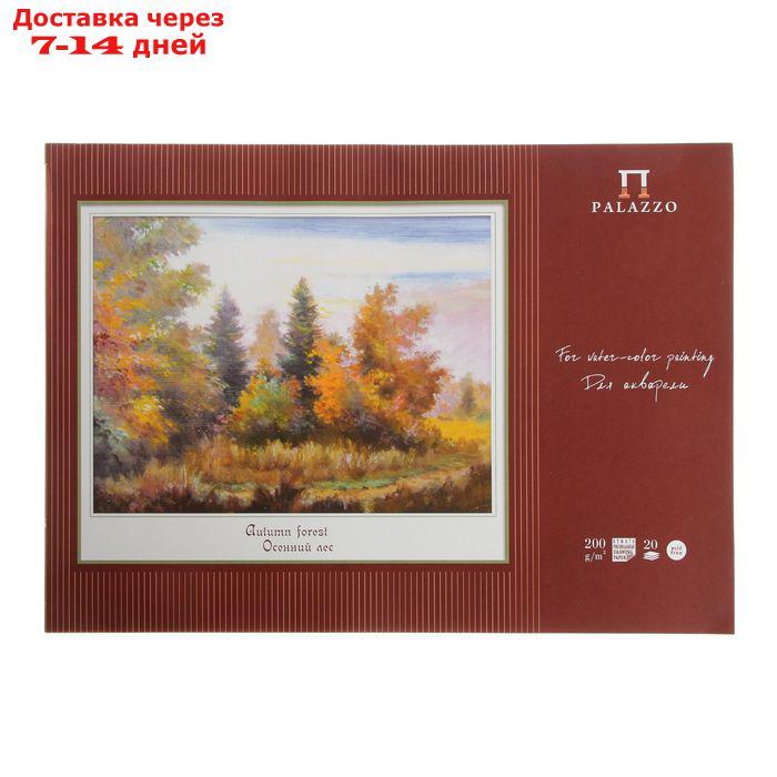 Планшет для акварели А2, 20 листов "Палаццо. Осенний лес", 200 г/м² - фото 1 - id-p168941857