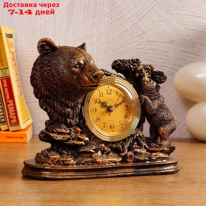 Часы настольные "Медведица", 1 АА, дискретный ход,  23х8.7х19 см