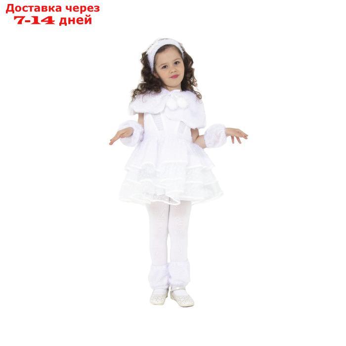 Карнавальный костюм "Снежинка Снеговичка", размер 26, рост 104 см - фото 1 - id-p142997777