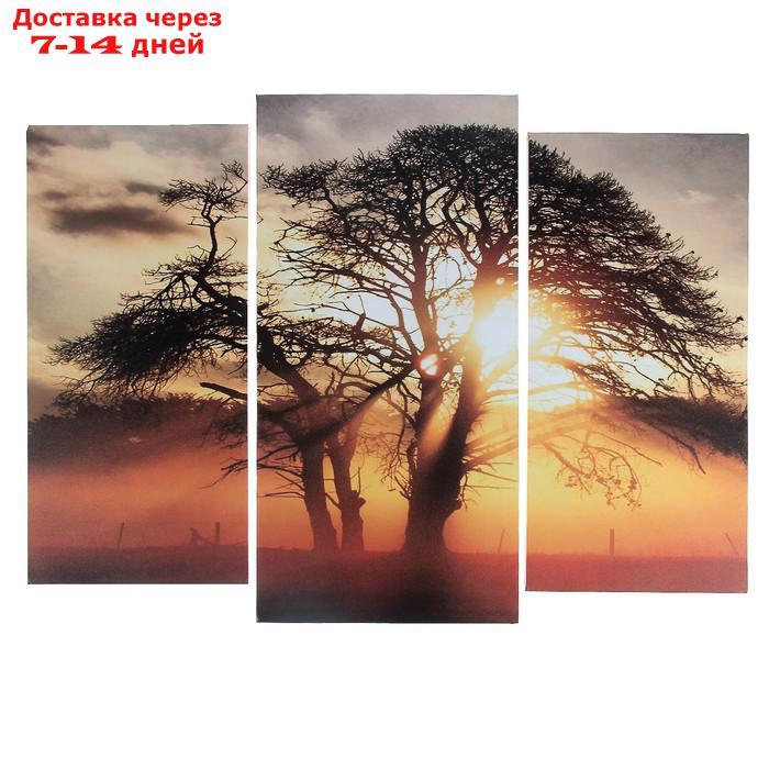Модульная картина "На закате"  (2-25х52; 1-30х60) 60х80 см