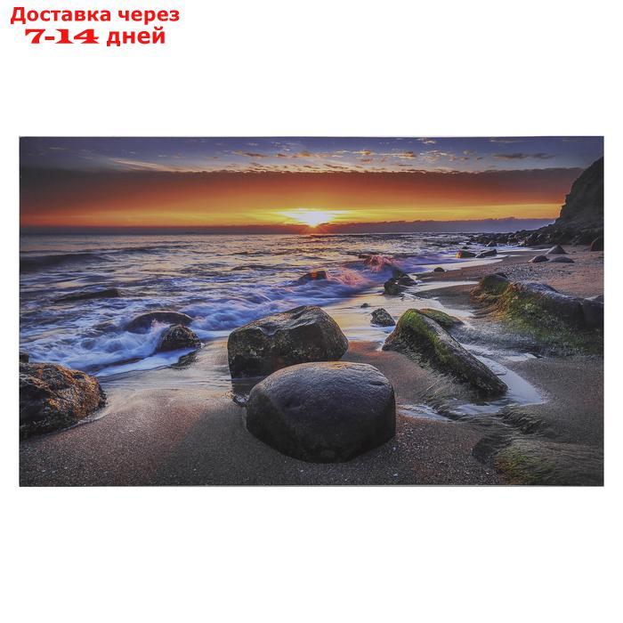 Картина на холсте "Морской закат" 60х100 см