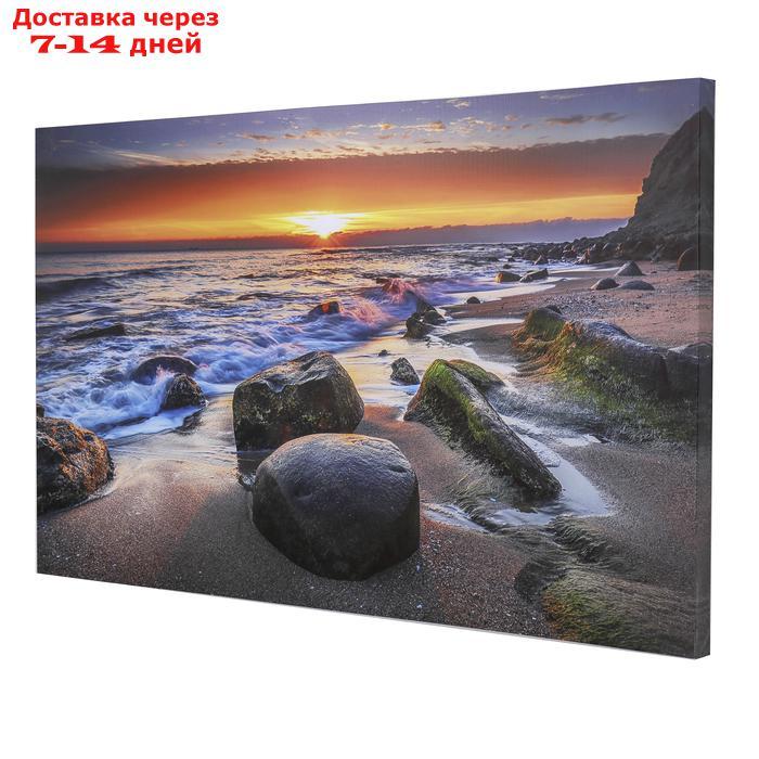Картина на холсте "Морской закат" 60х100 см - фото 2 - id-p164161150