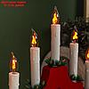 Фигура дерев. "Горка рождественская красная", 7 свечей, 1,5 Вт, Е12, 220V, ЭФФЕКТ ОГНЯ, фото 3