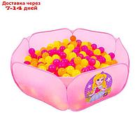 Шарики для сухого бассейна с рисунком "Флуоресцентные", диаметр шара 7,5 см, набор 30 штук, цвет оранжевый,