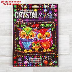 Набор для создания мозаики "Совушки" CRYSTAL MOSAIC, на тёмном фоне