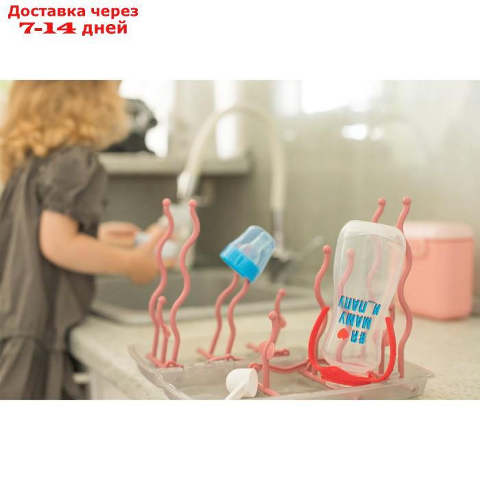Сушилка для детских бутылочек, цвет розовый - фото 7 - id-p172345972