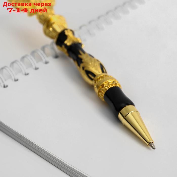Ручка металл с гербом, цвет черный - фото 3 - id-p170661426