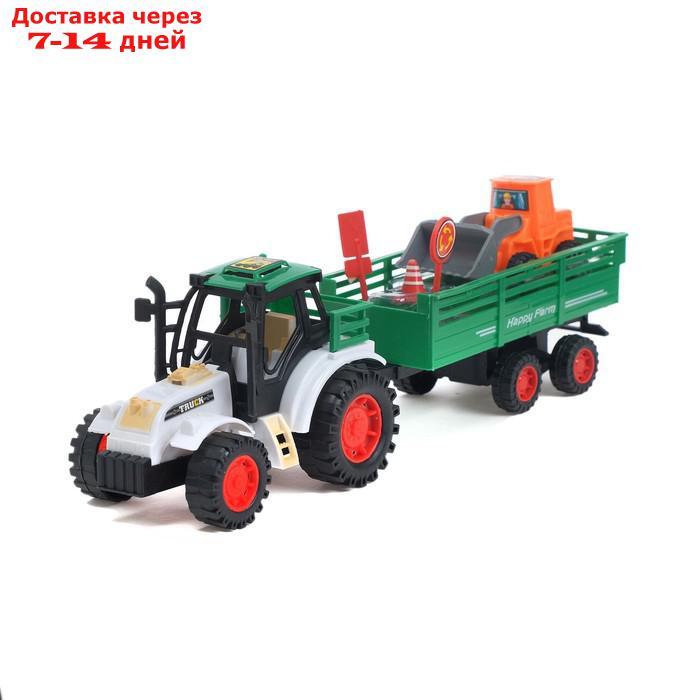 Трактор инерционный "Фермер", с прицепом, цвета МИКС - фото 8 - id-p136215066