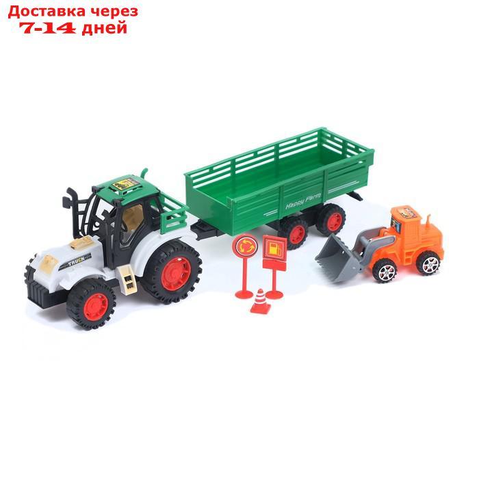 Трактор инерционный "Фермер", с прицепом, цвета МИКС - фото 9 - id-p136215066