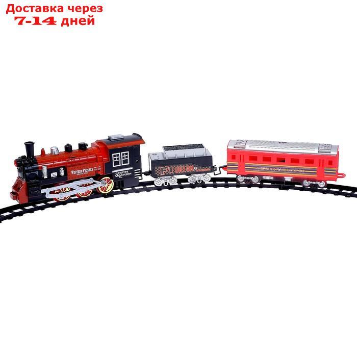 Железная дорога "Классический поезд", свет и звук, с дымом, работает от батареек - фото 3 - id-p136215122