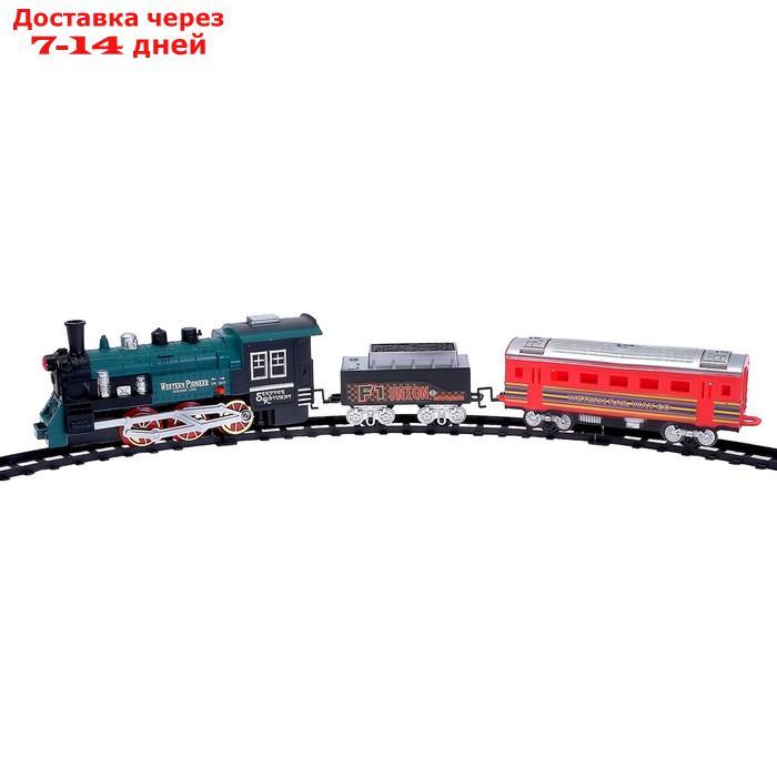 Железная дорога "Классический поезд", свет и звук, с дымом, работает от батареек - фото 6 - id-p136215122