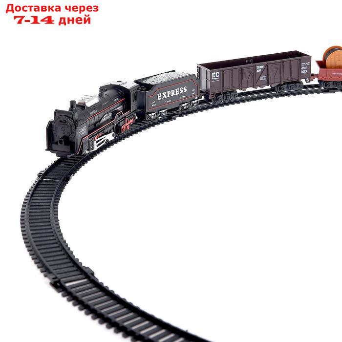 Железная дорога "Товарный поезд", с 9 вагонами, работает от батареек, свет - фото 3 - id-p164157912