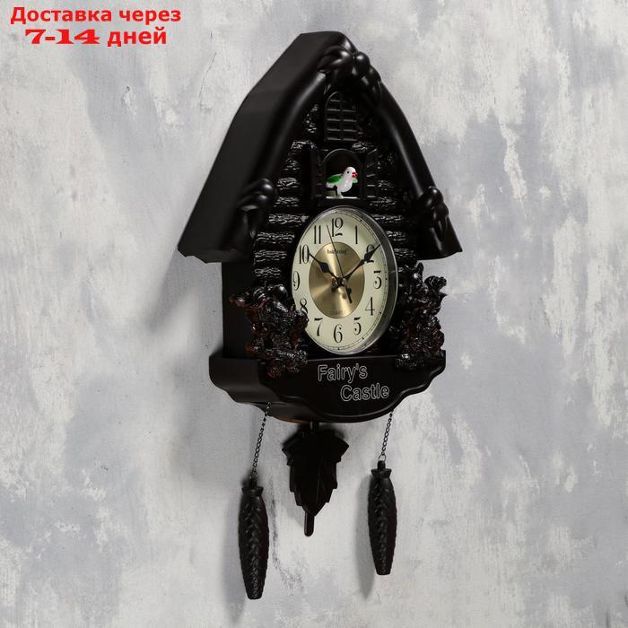 Часы настенные с кукушкой "Белочки", 4 шт ААА, плавный ход, 53х7х35 см, чёрные - фото 2 - id-p171433127