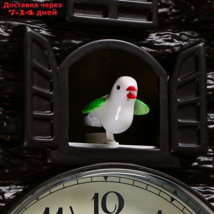 Часы настенные с кукушкой "Белочки", 4 шт ААА, плавный ход, 53х7х35 см, чёрные - фото 3 - id-p171433127