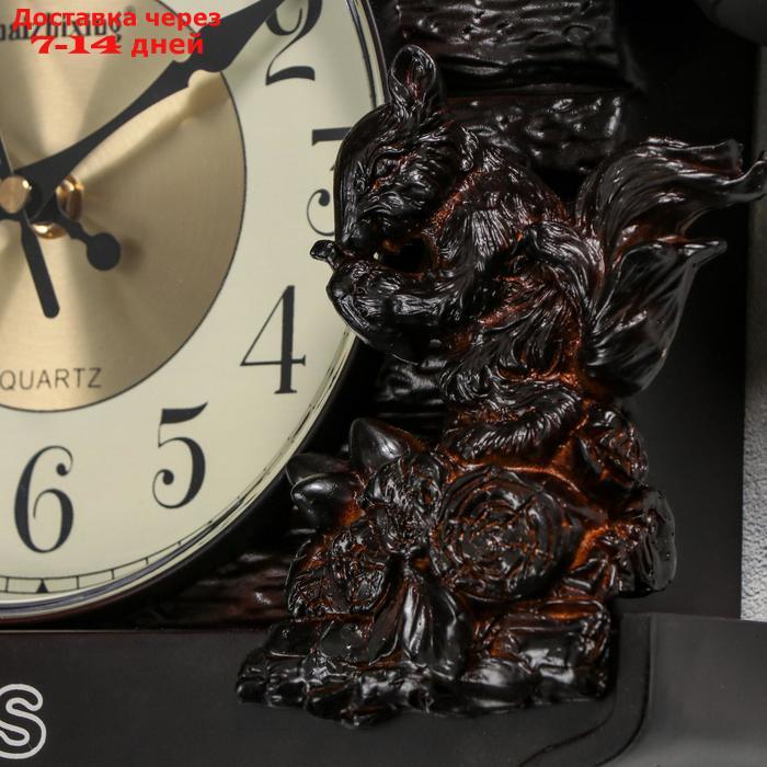 Часы настенные с кукушкой "Белочки", 4 шт ААА, плавный ход, 53х7х35 см, чёрные - фото 4 - id-p171433127
