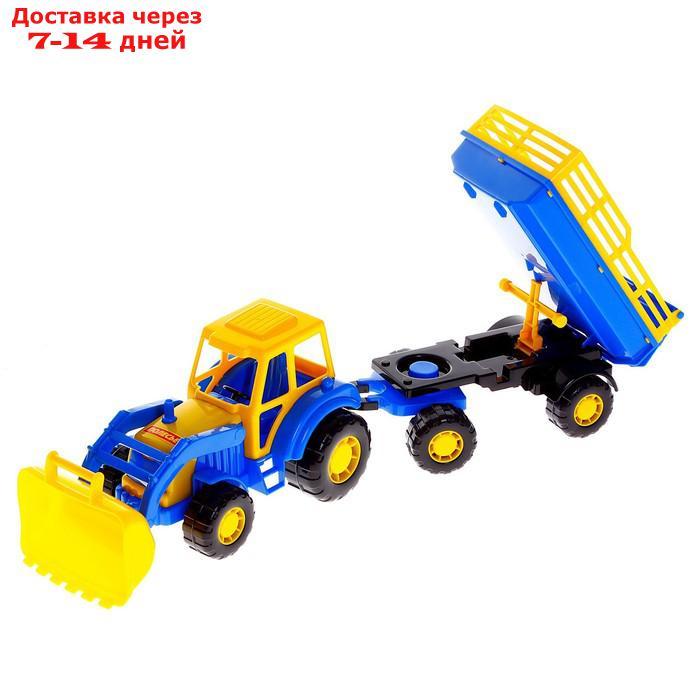 Трактор с прицепом №2 и ковшом "Мастер", цвета МИКС - фото 2 - id-p136155414