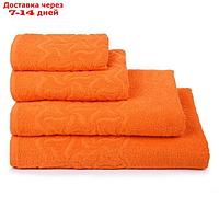 Полотенце махровое "Радуга" цвет оранжевый, 100х150, 295 гр/м