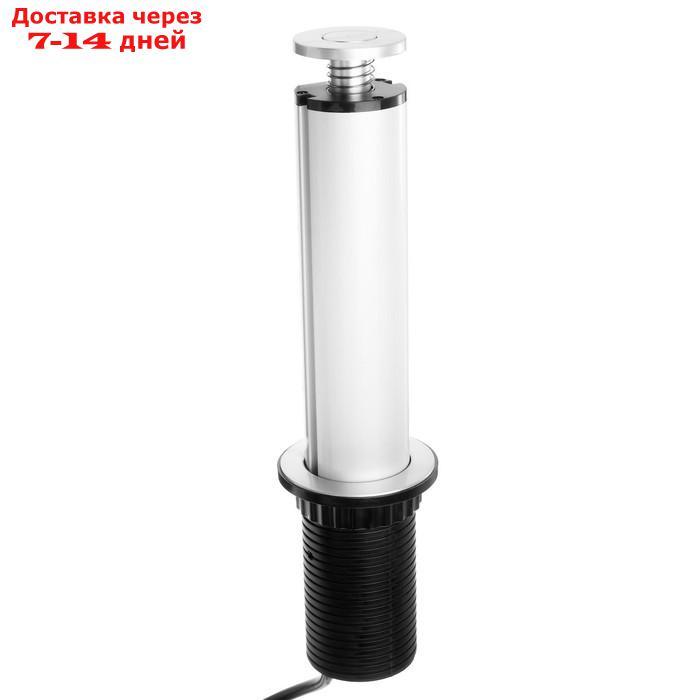 Розетка выдвижная Luazon Lighting, 16 А, трёхместная, в стол, 2xUSB, 2.1 A, цвет серебро - фото 5 - id-p176441944