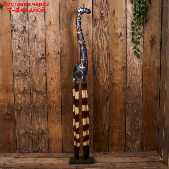 Сувенир дерево "Синий пятнистый жираф" 14х22х150 см - фото 2 - id-p164616774
