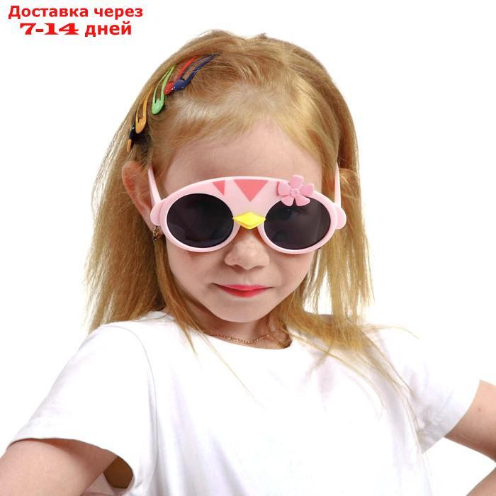 Очки солнцезащитные детские, поляризационные, ширина 13.5 см, дужки гнущиеся 13.5 см - фото 1 - id-p177341601