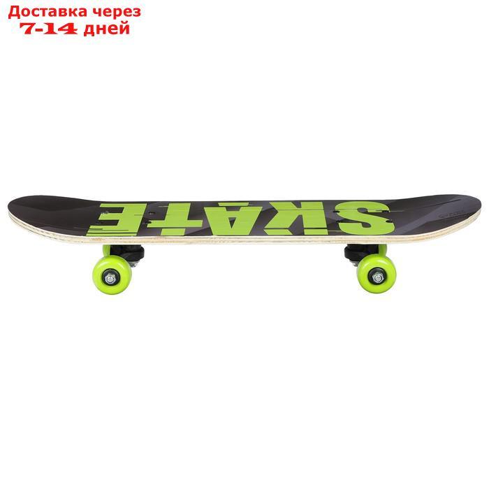 Скейтборд подростковый SKATE 62х16 см, колёса PVC d=50 мм - фото 3 - id-p156252104