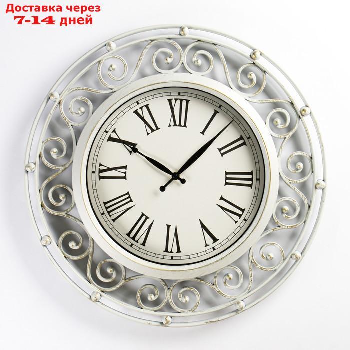 Часы настенные, серия: Интерьер, "Версаль", цвет-слоновая кость, d=49 см