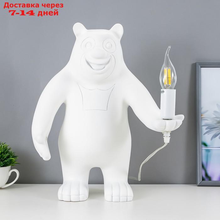 Настольная лампа Bear 1x40Вт E14 белый 30x30x41см - фото 1 - id-p173818784
