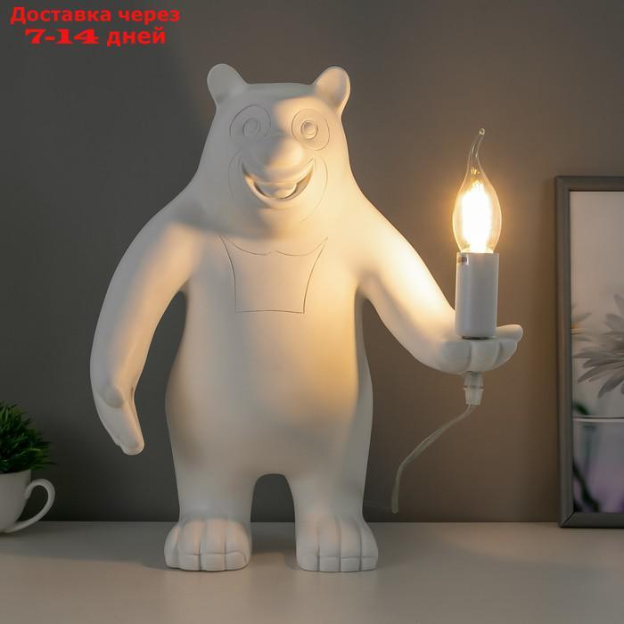 Настольная лампа Bear 1x40Вт E14 белый 30x30x41см - фото 2 - id-p173818784