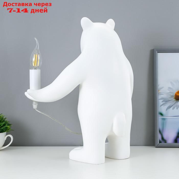 Настольная лампа Bear 1x40Вт E14 белый 30x30x41см - фото 5 - id-p173818784