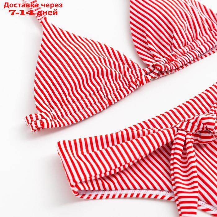 Купальник раздельный MINAKU Stripe, размер 48, цвет красный - фото 7 - id-p184830666