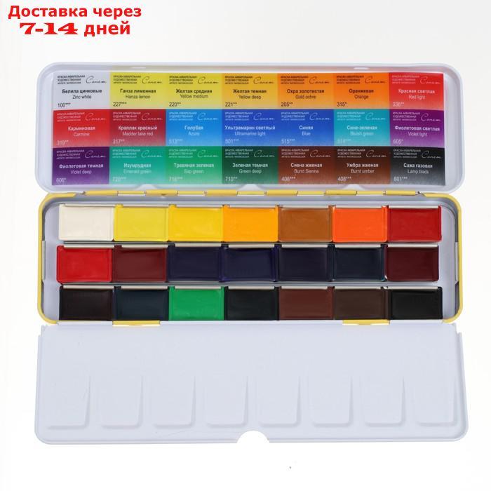 Акварель художественная "Сонет", набор в кюветах, 21 цвет, 2.5 мл, в металлическом пенале - фото 8 - id-p170660478