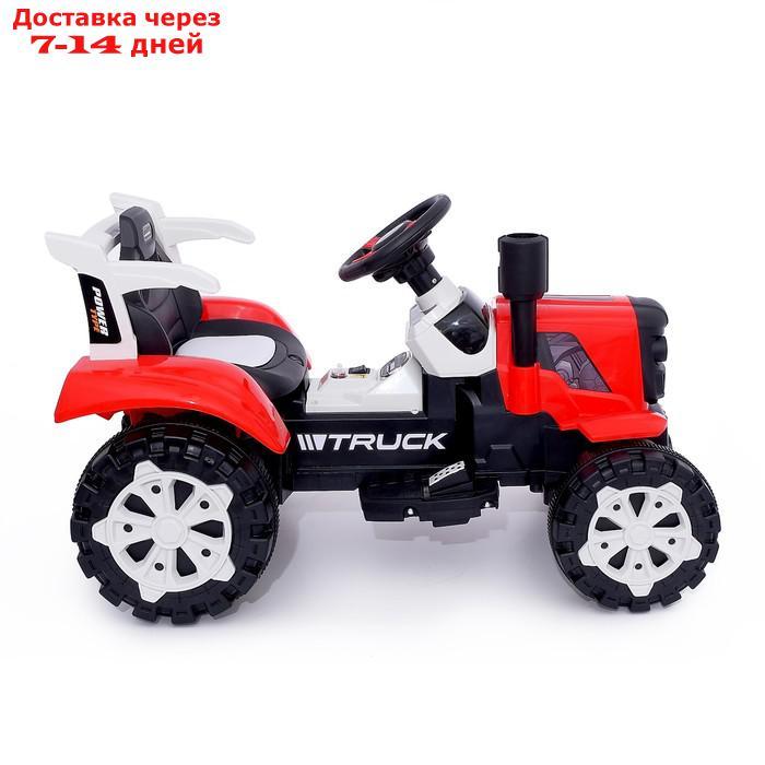 Электромобиль "Трактор", с прицепом, 2 мотора, цвет красный - фото 8 - id-p156259082