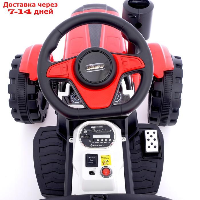 Электромобиль "Трактор", с прицепом, 2 мотора, цвет красный - фото 10 - id-p156259082