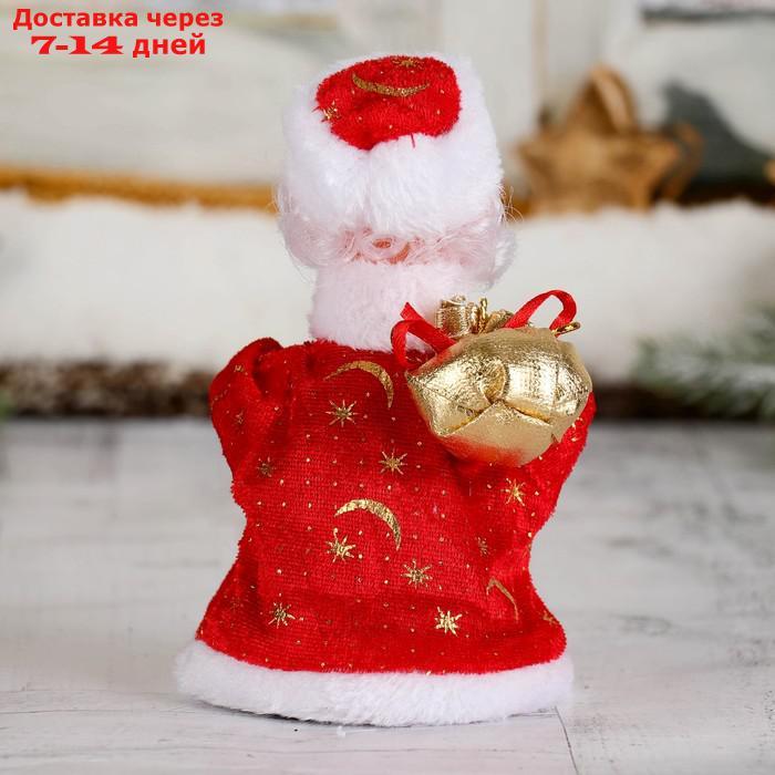 Дед Мороз, в красной шубе, с колокольчиком, с подсветкой, двигается, без музыки - фото 3 - id-p181145978