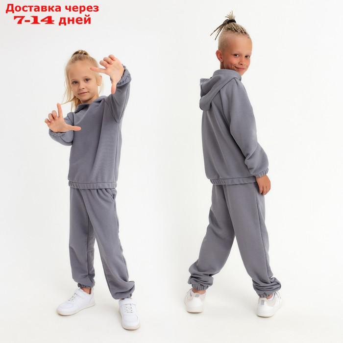 Костюм детский (худи, брюки) Casual Collection KIDS цвет серый, рост 110 - фото 3 - id-p178318516