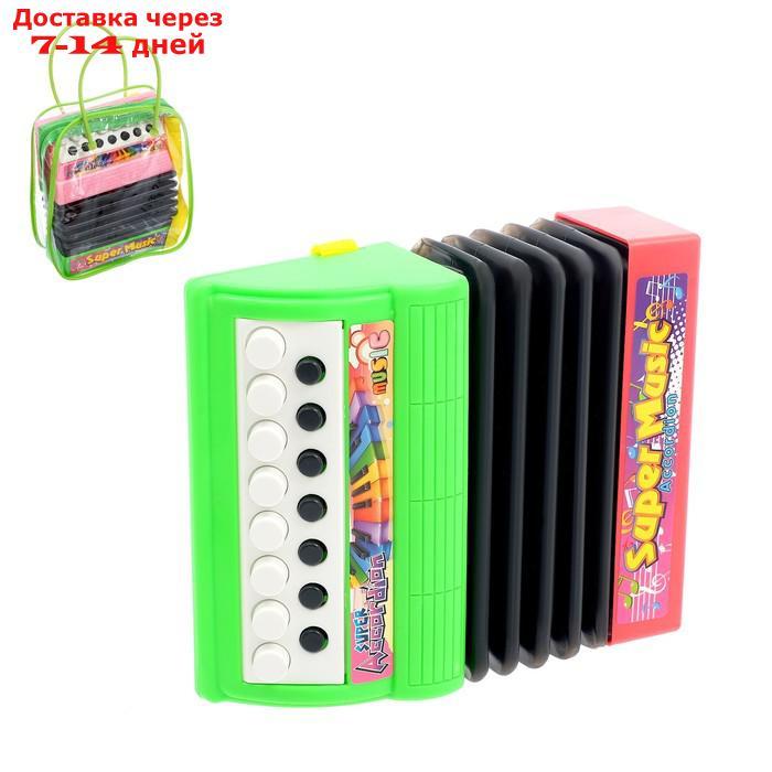 Музыкальная игрушка аккордеон "Музыкальный взрыв", 13 клавиш, работает от батареек, цвета МИКС - фото 1 - id-p140966784